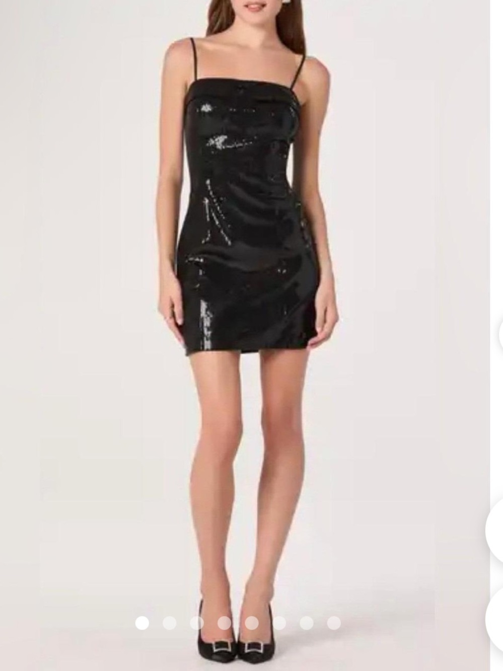 ASTR THE LABEL Black Sequin Mini Dress